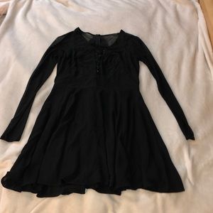 Only worn once!! Black cut out mesh dress!